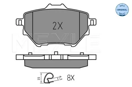 MEYLE Brake Pad Set, disc brake (025 258 3917)