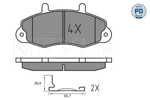 MEYLE Brake Pad Set, disc brake (025 214 7018/PD)