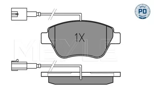 MEYLE Brake Pad Set, disc brake (025 237 0517/PD)