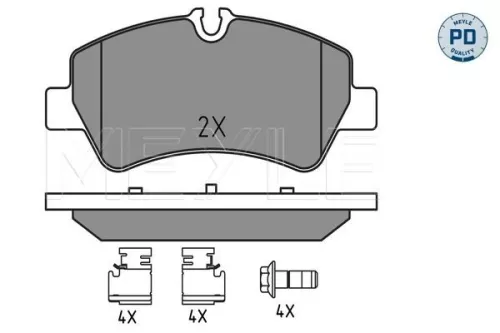 MEYLE Brake Pad Set, disc brake (025 256 0418/PD)