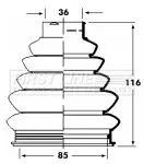 FIRST LINE FIRST LINE FCB2360  FIRST LINE Drive Shaft Cv Boot Kit 