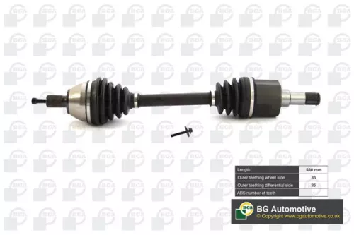 front axle left BGA Drive Shaft