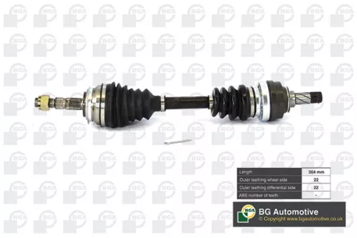 BGA BGA DS9503L Bga Front Left Drive Shaft For Opel Vauxhall Combo Corsa Corsavan Tigra 
