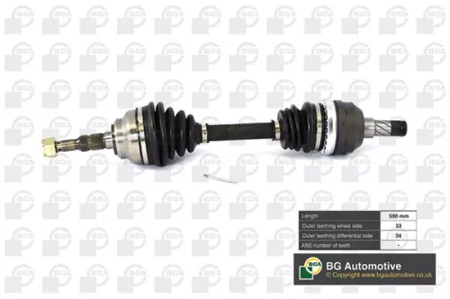 BGA BGA DS9509L Bga Front Left Drive Shaft For Opel Vauxhall Astra Vx220 Zafira 