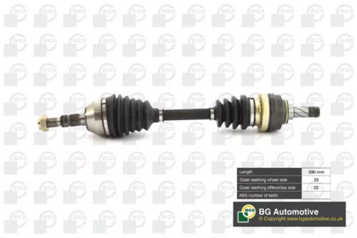 BGA BGA DS9515L Bga Front Left Drive Shaft For Opel Vauxhall Astra Astravan Zafira Zafira / Zafi 