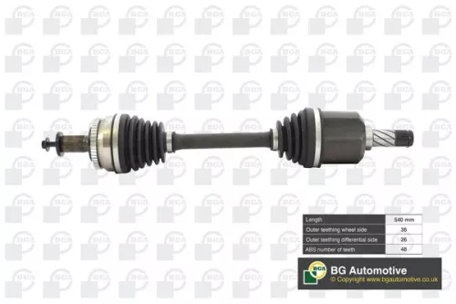 front axle left BGA Drive Shaft