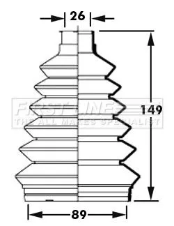  FIRST LINE Drive Shaft Cv Boot Kit