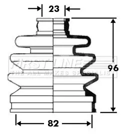 FIRST LINE FIRST LINE FCB2369  FIRST LINE Drive Shaft Cv Boot Kit 