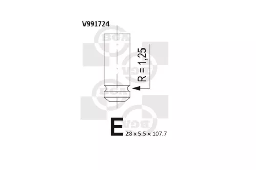 BGA BGA V991724 Bga Exhaust Valve For Dacia Nissan Renault Clio Duster Grand Scénic Kangoo Kubis 