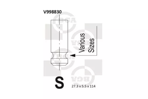 BGA BGA V998830 Bga Exhaust Valve For Renault Laguna Megane 