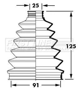  FIRST LINE Drive Shaft Cv Boot Kit