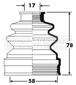 FIRST LINE FIRST LINE FCB2382  FIRST LINE Drive Shaft Cv Boot Kit 