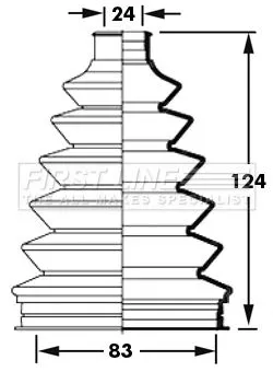 FIRST LINE FIRST LINE FCB2383  FIRST LINE Drive Shaft Cv Boot Kit 