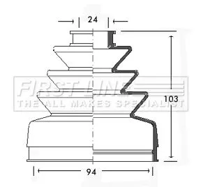 FIRST LINE FIRST LINE FCB2429  FIRST LINE Drive Shaft Cv Boot Kit 