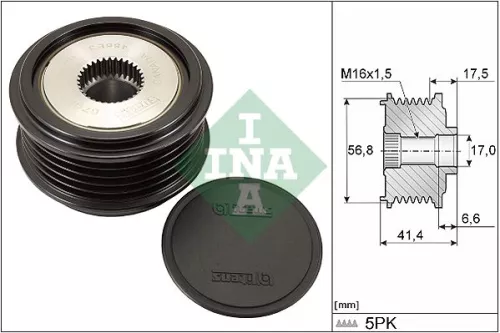 Schaeffler INA Schaeffler INA 535 0071 30 Ina Overrunning Alternator Clutch Pulley For Cadillac Opel Saab Vauxhall 9-3 9-3x Agila A 