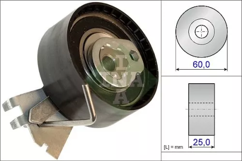 Schaeffler INA Schaeffler INA 531 0572 10 Ina Timing Belt Tensioner Pulley For Citroën Fiat Peugeot 1007 106 206 206 Van 2 