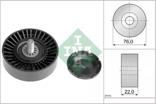 Ina Deflection Idler Guide Pulley V-ribbed Belt For Hyundai Hyundai (Huatai) Kia Bongo