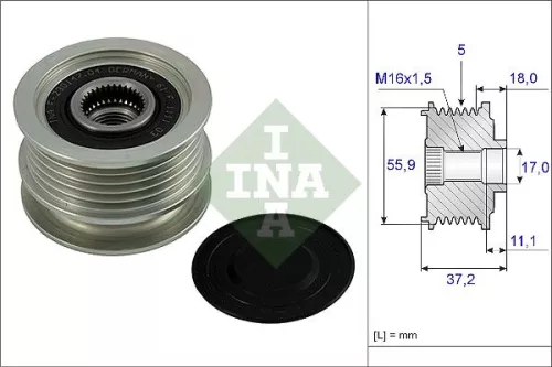 Ina Overrunning Alternator Clutch Pulley For Seat Vw Arosa Lupo Polo