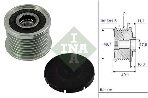Schaeffler INA Schaeffler INA 535 0021 10 Ina Overrunning Alternator Clutch Pulley For Mercedes-benz E-class G-class M-class S-clas 