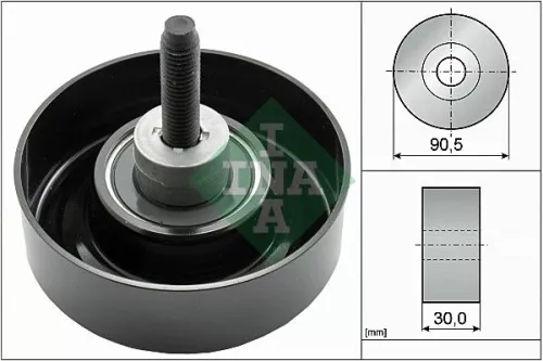 Ina Deflection Idler Guide Pulley V-ribbed Belt For Ford Fiesta Focus Tourneo Connect 