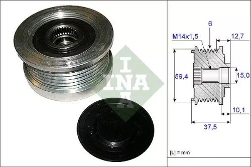 Schaeffler INA Schaeffler INA 535 0110 10 Ina Overrunning Alternator Clutch Pulley For Hyundai Accent Getz Matrix 