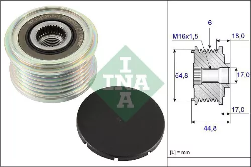 Schaeffler INA Schaeffler INA 535 0114 10 Ina Overrunning Alternator Clutch Pulley For Renault Clio Kangoo Sandero/stepway Thalia T 