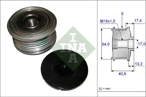 Schaeffler INA Schaeffler INA 535 0109 10 Ina Overrunning Alternator Clutch Pulley For Nissan Renault Clio Kangoo Kubistar Logan Th 