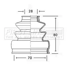  FIRST LINE Drive Shaft Cv Boot Kit