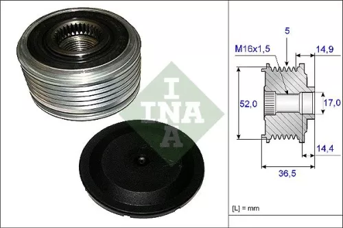 Schaeffler INA Schaeffler INA 535 0129 10 Ina Overrunning Alternator Clutch Pulley For Mercedes-benz A-class B-class 