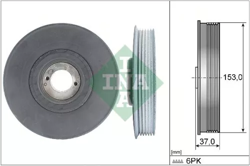 Ina Crankshaft Pulley for Citroën Fiat Lancia Peugeot 206 206 Van 306 307 4