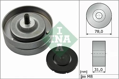Schaeffler INA Schaeffler INA 532 0463 10 Ina Deflection Idler Guide Pulley V-ribbed Belt For Audi Vw A8 Phaeton 