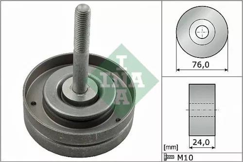 Ina Deflection Idler Guide Pulley V-ribbed Belt For Seat Skoda Vw Ameo Cordoba Fabia F
