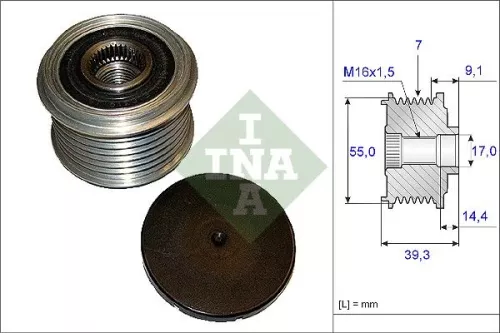 Schaeffler INA Schaeffler INA 535 0142 10 Ina Overrunning Alternator Clutch Pulley For Byd Hyundai Kia Borrego Ix55 M6 S6 