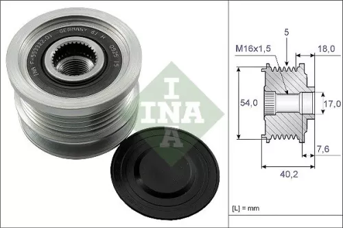 Schaeffler INA Schaeffler INA 535 0143 10 Ina Overrunning Alternator Clutch Pulley For Holden Opel Vauxhall Astra Astra H Classic C 