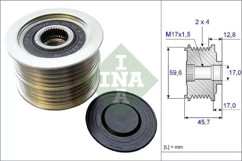 Schaeffler INA Schaeffler INA 535 0150 10 Ina Overrunning Alternator Clutch Pulley For Nissan Vanette 