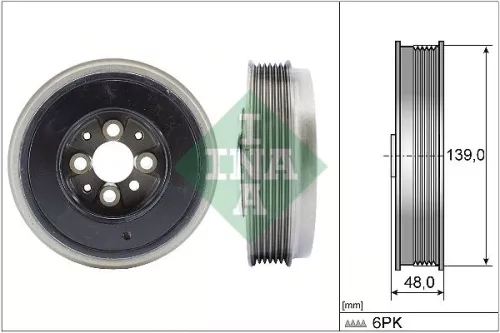 Schaeffler INA Schaeffler INA 544 0065 10 Ina Crankshaft Pulley for Audi Ford Seat Skoda Vw A3 Alhambra Bora Galaxy G 