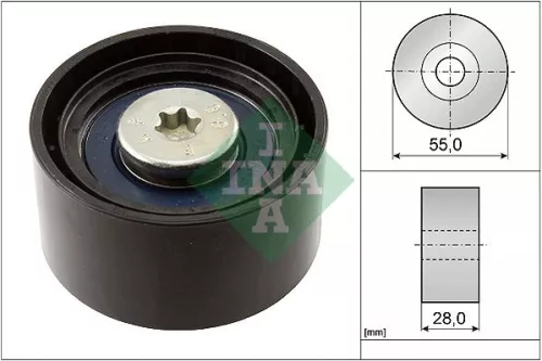 Ina Deflection Idler Guide Pulley V-ribbed Belt For Bmw 1 3 5 7 X1 X3 X5 X6