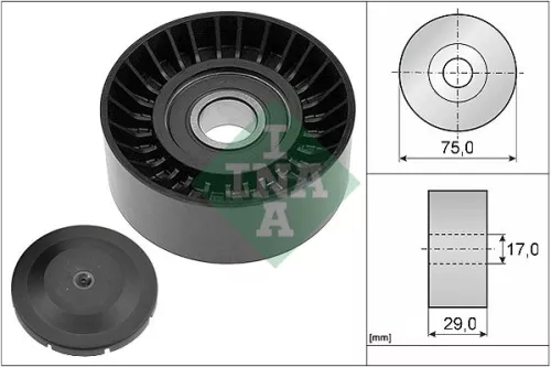 Schaeffler INA Schaeffler INA 532 0536 10 Ina Deflection Idler Guide Pulley V-ribbed Belt For Vw Crafter 30-35 Crafter 30-50 