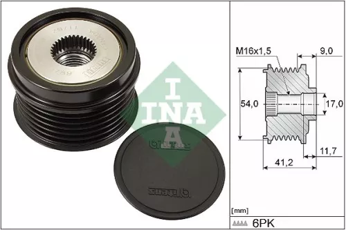 Ina Overrunning Alternator Clutch Pulley For Alfa Romeo Fiat Grande Punto Mito Punto Punt