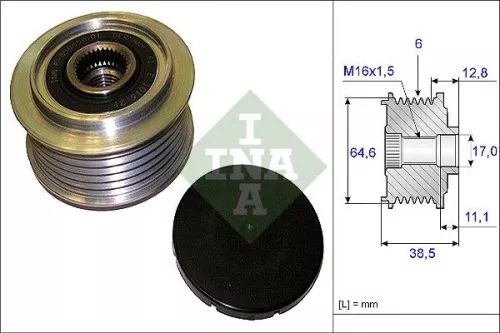 Schaeffler INA Schaeffler INA 535 0201 10 Ina Overrunning Alternator Clutch Pulley For Audi Audi (Faw) A6 A6 Allroad A6l 
