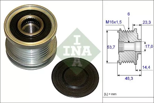 Ina Overrunning Alternator Clutch Pulley For Opel Saab Vauxhall 9-5 Astra Insignia Zafira