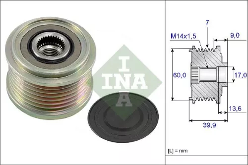 Ina Overrunning Alternator Clutch Pulley For Hyundai Kia Mini H-1 H-1 / Starex H100 Mini 