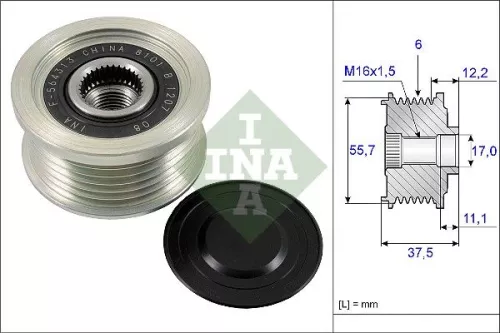 Schaeffler INA Schaeffler INA 535 0226 10 Ina Overrunning Alternator Clutch Pulley For Audi (Faw) Chevrolet Holden Opel Vauxhall A4 