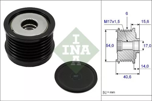 Ina Overrunning Alternator Clutch Pulley For Alfa Romeo Chrysler Fiat Jeep Lancia Maruti 