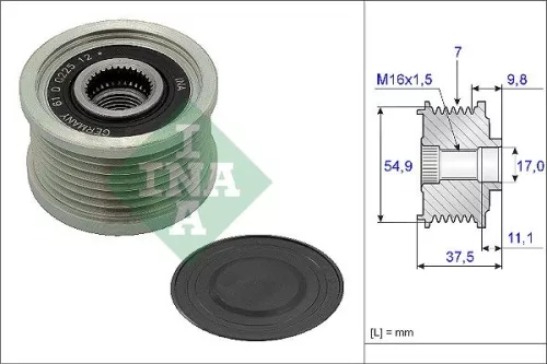 Schaeffler INA Schaeffler INA 535 0235 10 Ina Overrunning Alternator Clutch Pulley For Fiat Fuso (Mitsubishi) Iveco Mitsubishi Tems 