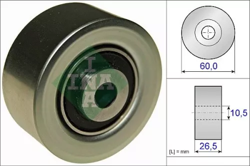 Ina Deflection Idler Guide Pulley V-ribbed Belt For Citroën Peugeot 206 Berlingo / Ber