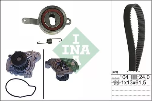 Ina Water Pump & Timing Belt Kit For Honda Rover 400 Accord Civic Crx Hr-v Torne