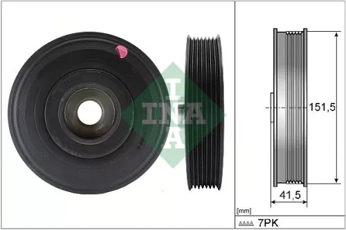 Schaeffler INA Schaeffler INA 544 0088 10 Ina Crankshaft Pulley for Nissan Renault Grand Scénic Laguna Megane Megane  