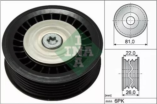 Ina Deflection Idler Guide Pulley V-ribbed Belt For Dacia Lada Mahindra Renault Merced