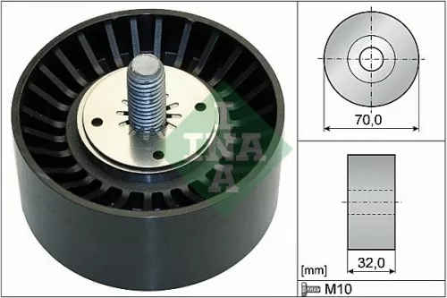 Schaeffler INA Schaeffler INA 532 0735 10 Ina Deflection Idler Guide Pulley V-ribbed Belt For Chevrolet Holden Opel Vauxhall Ant 